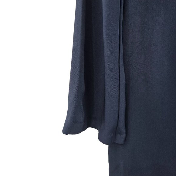 Elizabeth & James Blue Dress Silk Bell Sleeves Designer Revolve Womens Size 4 - Picture 4 of 8